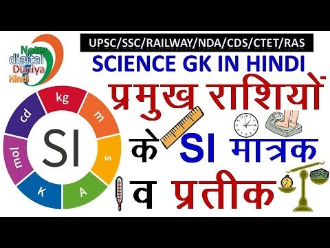 प्रमुख राशियों के  SI मात्रक व उनके प्रतीक | Units of Measurement | Science Gk | SSC | Gk in Hindi Video