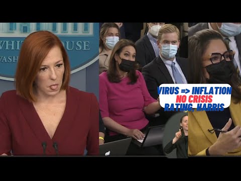 Virus caused inflation & low approval rating, no economic crisis, won't say Harris '2024 bid