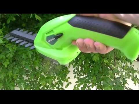 Gardenline 7.2v lithium-ion cordless hedge trimmer/shrubber