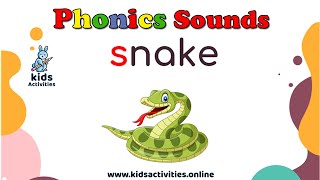 Phonics sounds Learning Letter S and s Sound...