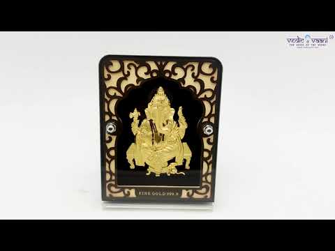 Vighnaharta Swarna Ganpati / Ganesha Frame in 24K Pure Swiss Gold Touch video