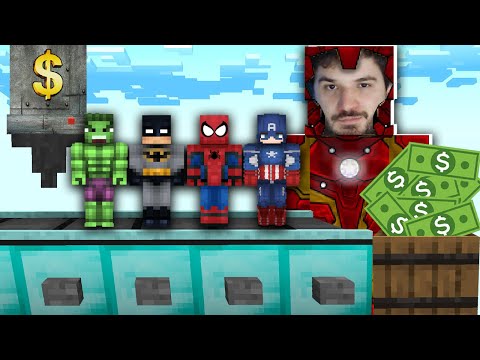 BECOMING A MILLIONAIRE WITH A SUPERHERO FACTORY IN MINECRAFT!
