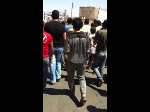 مظاهرة في قرية النعيمة في ريف درعا في جمعة "الحماية الدولية"