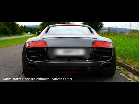 Audi R8 V10 | stock exhaust vs. Capristo X-Pipe exhaust