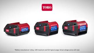 All-new Toro 60V MAX Battery Range