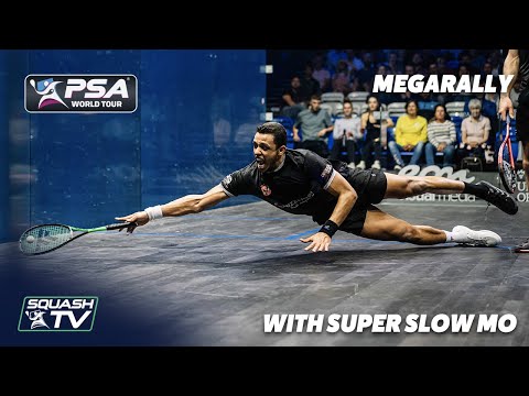 "The way he spins around...unbelievable!" - Farag v Asal - DOUBLE DIVE MegaRally with Super Slow Mo
