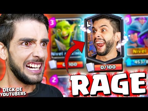 RAGE TESTANDO DECK DE YOUTUBERS PLAYHARD CLASH ROYALE