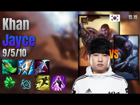 Khan Top Jayce vs Jax lol KR solo rank Full Game 15.19 | 칸 제이스 vs 잭스