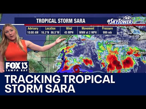 Tropical Storm Sara forecast to dissipate before reaching Gulf of ...