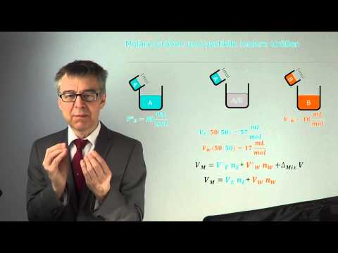 Partielle molare Größen - Wie verändert sich eine Mischung A/B bei Zugabe von Komponente A (PC-31)