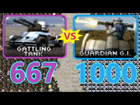 GGi vs Gattling Tank - Same Cost - Red Alert 2