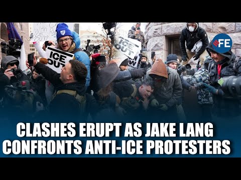 Jake Lang Escorted Out as Anti-ICE Protest Turns Chaotic in Minneapolis