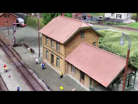 German Themed HO Highly Detail Model Train Layout