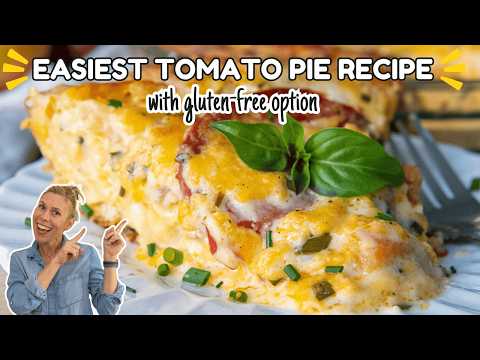 Drama Free Southern Tomato Pie (Press-In Bisquick Crust) π
Gluten-Free Optionπ