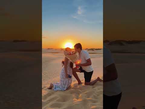 ⛪️🤵🏻👰🏽‍♂️Lindo noivado nas Dunas  Douradas de Piaçabuçu Alagoas ...Parabéns Daniel e Eyshila🌹