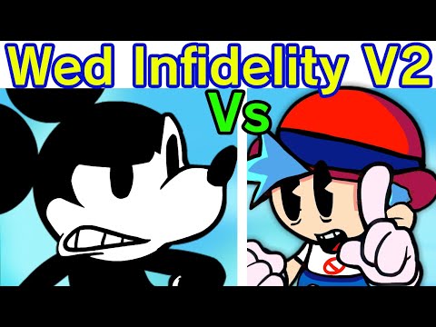 Friday Night Funkin' VS Mickey Mouse - Wednesday's Infidelity Part 2 FULL Week + Cutscenes (FNF Mod)