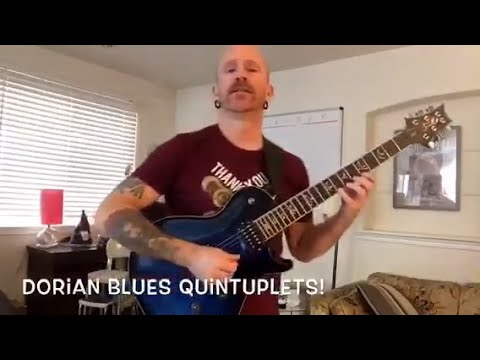 Dorian Quintuplets Blues Lick! #shorts #guitar #guitarlesson #musictheory #guitarsolo