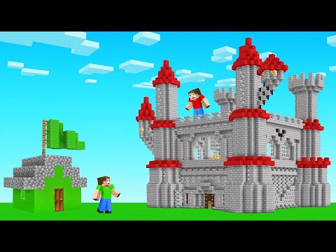 I BUILT A GIANT CASTLE in Jelly’s Minecraft World!