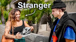 Customizing Strangers Shoes in Public…