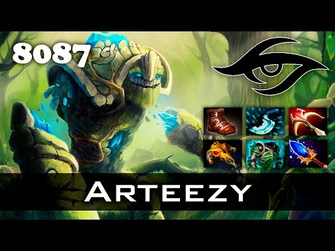 Dota 2 - Arteezy Tiny - 8087 MMR Ranked Match