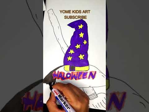 Halloween Latest drawing#witch #hat #drawing #shorts