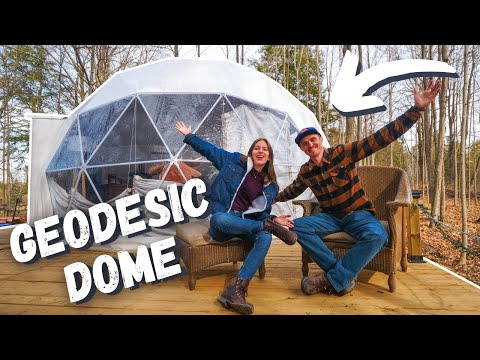 , title : 'Staying in a GEODESIC DOME Just North of TORONTO 😍 | LUXURY GLAMPING Geodome Tour in Ontario, Canada'
