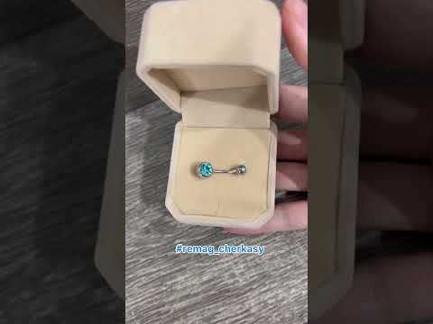 Пирсинг для пупка с цирконами "Бриллиантовые сферы" серьга навела Медицинская хирургическая ювелирная сталь В бархатной коробочке - фото 3 - id-p2829299195