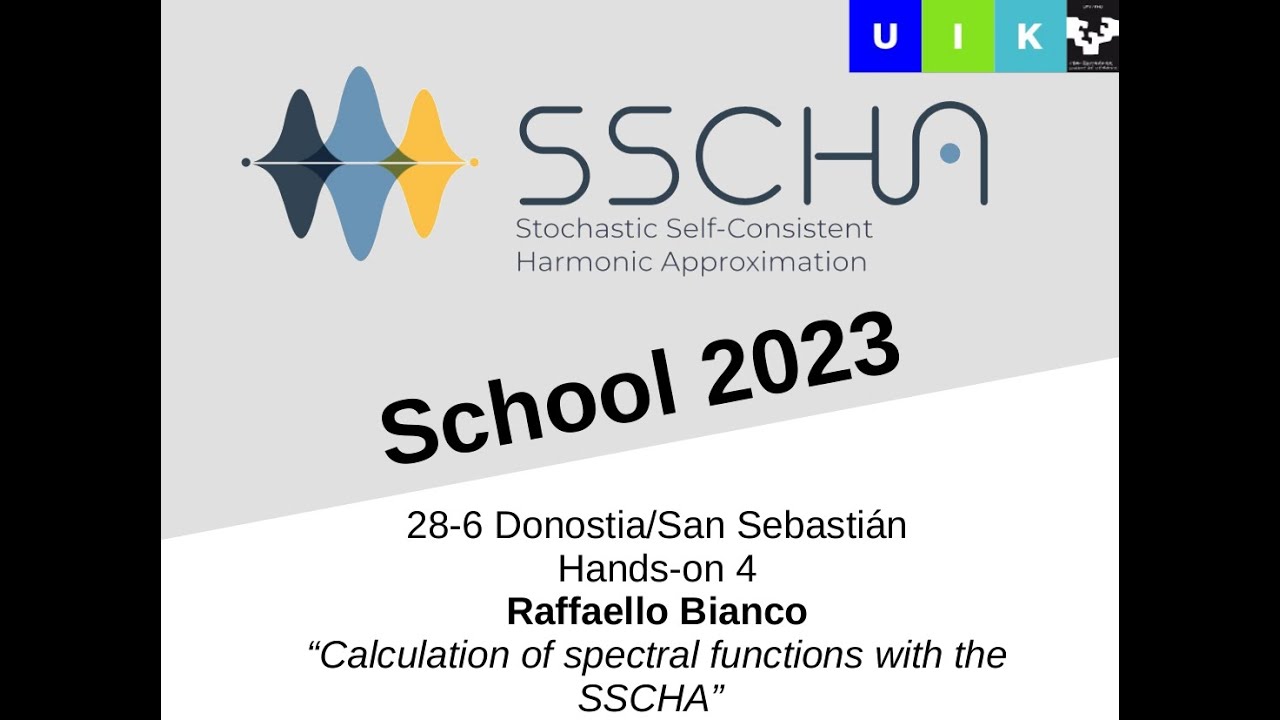 Hands-on-session4: Calculation of spectral functions with the SSCHA