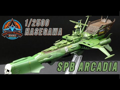 1/2500 Hasegawa - Space Pirate Battleship Arcadia - timelapse - Scale Modeling - Sci-Fi