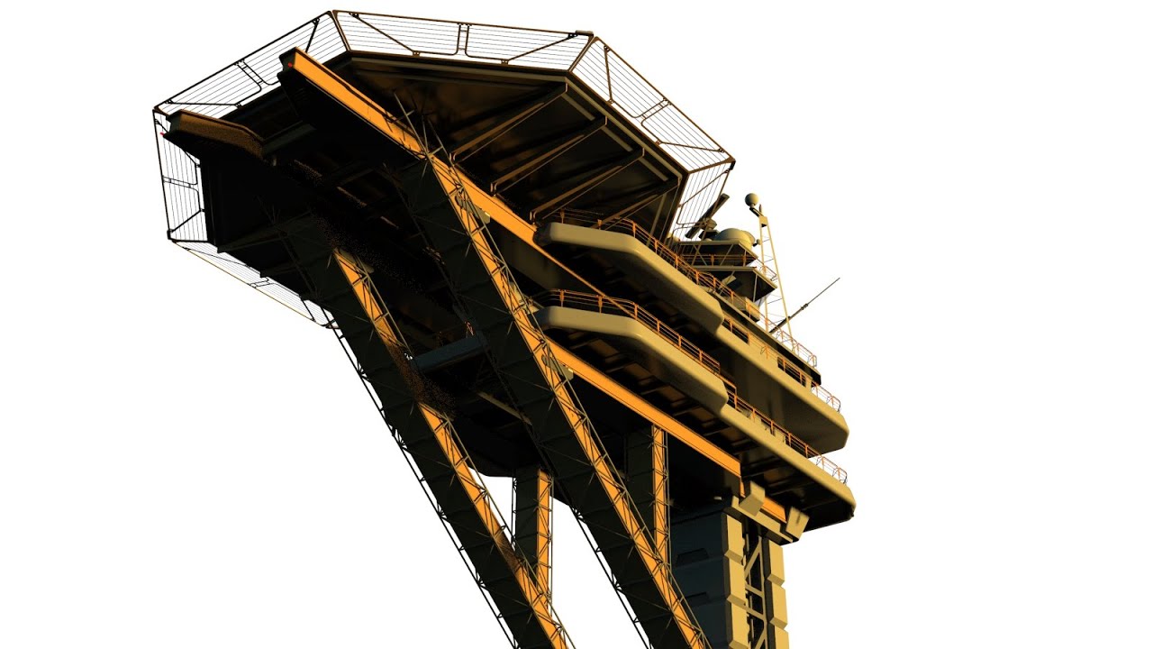 Sci fi landing platform 2 3D Model