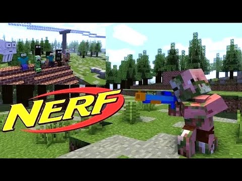 Monster School: NERF WAR CHALLENGE - Minecraft Animation