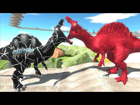 WAR SPINOSAURUS DEATH FALL - Animal Revolt Battle Simulator