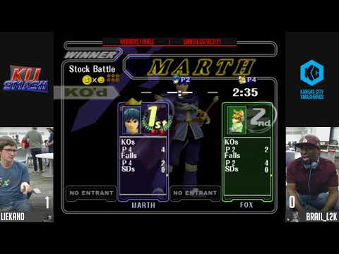 RCJL #21 SSBM - KU | Liekand (Marth) Vs. Brail_L2K (Fox) Losers Eighths