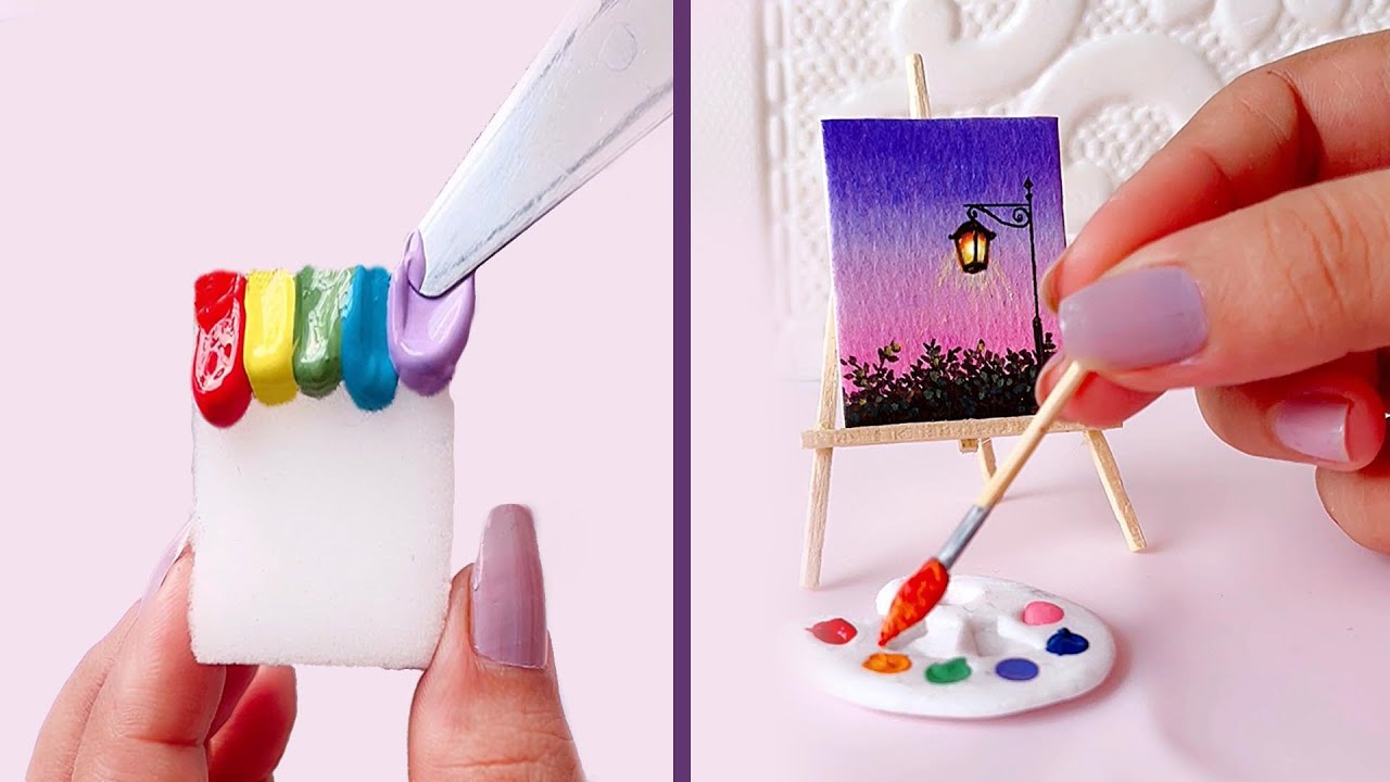 16 EASY ART IDEAS  || Painting hacks  for BEGINNERS || easy art tips || painting techniques