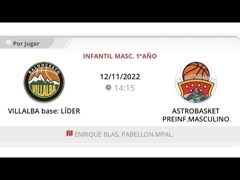Infantil masc 10 VILLALBA BASE:LIDER - ASTROBASKET