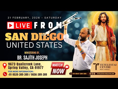 COL 3::12  | LIVE FROM SAN DIEGO | TETELESTAI USA RETREAT 2026 | BR.SAJITH JOSEPH | 21 FEB 2026