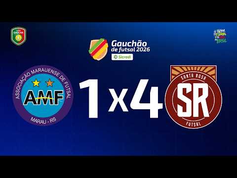 GOLS DO JOGO | AMF 1 X 4 SANTA ROSA | RODADA 14 | GAUCHÃO SICREDI DE FUTSAL 2026