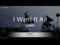Queen-I Want It All (Karaoke Version)
