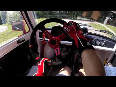 Szombierki Rally Cup 2020 - 2 Runda  z wnętrza rajdówki - Opioła / Grabowska - Fiat 126p