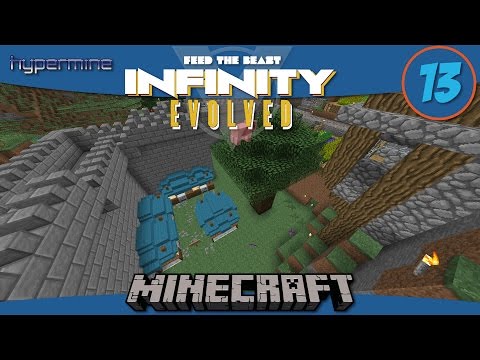 Minecraft Mods: How to move passive mobs using a golden lasso in FTB Infinity Evolved - E13 (Prank)