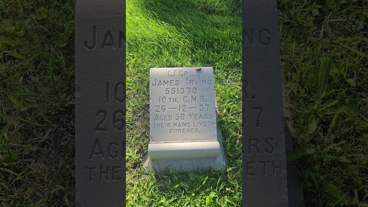 L/CPL. JAMES IRVING 551370 10TH. C.M.R. 26-12-37AGED 50 Years