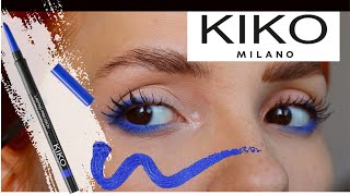 KIKO MILANO LONG LASTING PRECISION AUTOMATIC EYELINER # 07 BLUE / How to do best