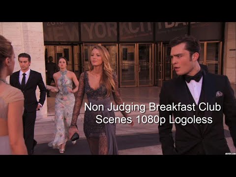 Non Judging Breakfast Club ( Nate Blair Chuck Serena ) Gossip Girl logoless scenepack | 1080p