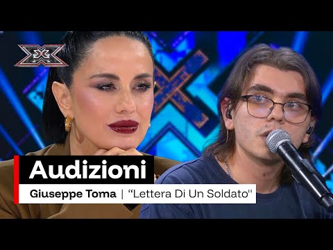 Giuseppe Toma canta il suo inedito “Lettera di un soldato” | X Factor 2025 Audizioni 3