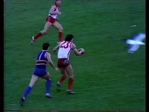 Rd 15 1987, 4th Quarter only , Footscray vs Sydney Swans. VFL AFL Football. ABC Goals of the Day