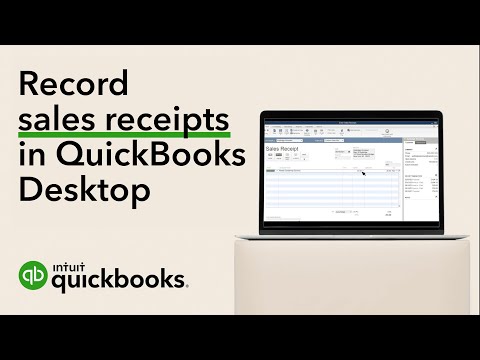Part of a video titled How to record sales receipts in QuickBooks Desktop - YouTube