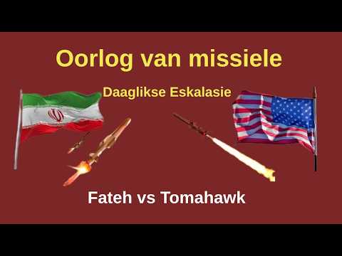 Woensdag, 4 Maart 2026.  Die fisiese oorlog. Tomahawks vs Fateh missiele. Wat is volgende?