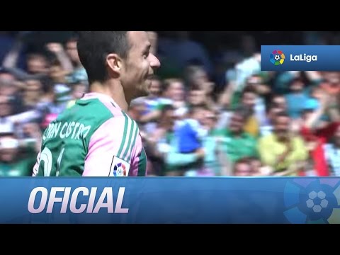 Gol de Rubén Castro con Biraghi en la portería (2-0) en el Real Betis - Granada CF