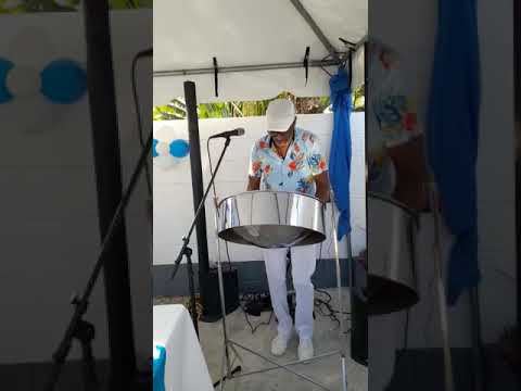 Black man feeling to Party Steel pan Cover by Robert Tobitt