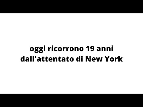 Vari spezzoni televisivi sull'attentato di New York 11/9/2001 OGGI SONO 19 ANNI